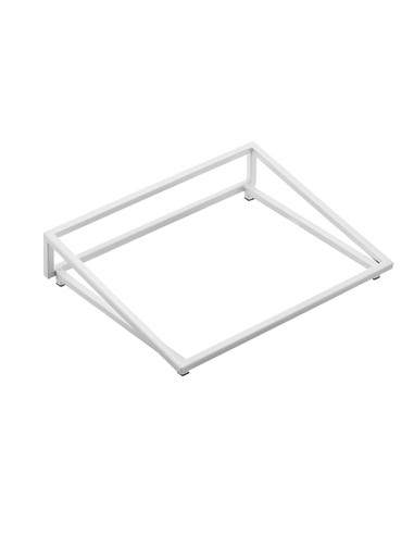 Supporto inclinato per vassoio 32,5x26,5x7cm metallo bianco Leone T0588.Y