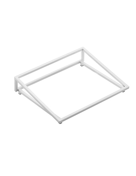 Supporto inclinato per vassoio 32,5x26,5x7cm metallo bianco Leone T0588.Y