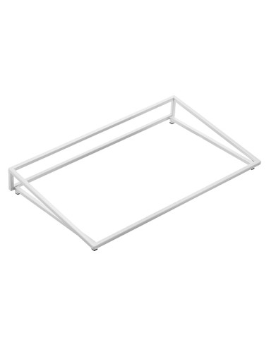 Supporto inclinato per vassoio 53x26,5x7cm metallo bianco Leone T0589.Y