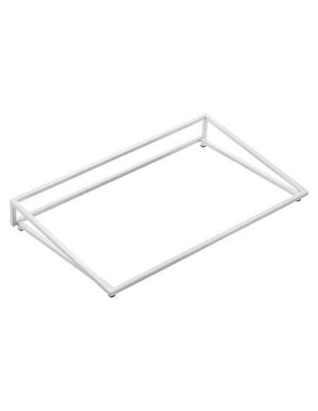 Supporto inclinato per vassoio 53x26,5x7cm metallo bianco Leone T0589.Y