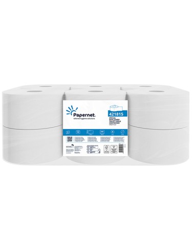 Carta igienica Centrefeed Mini Jumbo Ø19cm x 210m bianco Papernet 421815