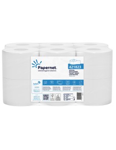 Carta igienica Centrefeed Mini Jumbo Ø14,9cm x 112m bianco Papernet 421823