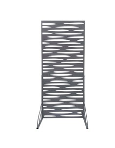 Pannello decorativo in metallo grigio con piadi laterali 80x180cm Verdemax 8582