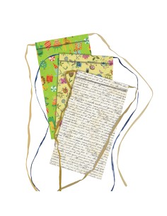 Blister 3pz sacchetto carta c/nastro rafia 26x40+5cm fantasie assortite Sadoch RX3PK26RGEN