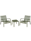 Set da giardino Bamby con poltrone e tavolino verde Verdelook 750/82