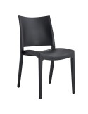 Sedia Flat in PP nero s/braccioli Verdelook 750/58