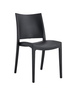 Sedia Flat in PP nero s/braccioli Verdelook 750/58