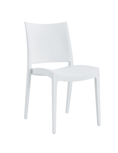 Sedia Flat in PP bianco s/braccioli Verdelook 750/57 Verdelook TAVOLI E SEDUTE DA ESTERNI