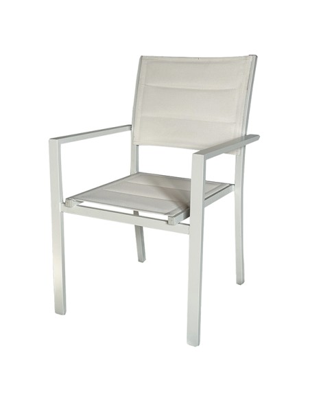 Sedia Sardegna con braccioli bianco Verdelook 760/61