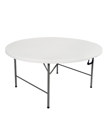 Tavolo Horeca rotondo bianco in HDPE Ø150x74cm Vedelook 2360/49