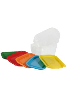 conf. 5pz contenitori alimenti in PP 164x111x51mm 400ml Perfetto 29310 2