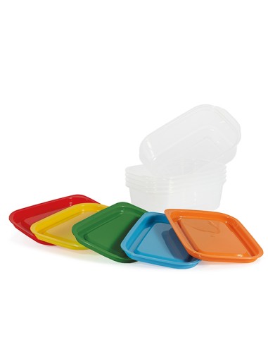 conf. 5pz contenitori alimenti in PP 185x125x56mm 600ml Perfetto 29311