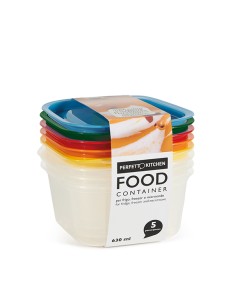 conf. 5pz contenitori alimenti in PP 150x137x69mm 630ml Perfetto 29312