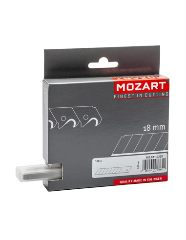 Conf. 10 lame a spezzare 18mm in titanio Mozart MM90180