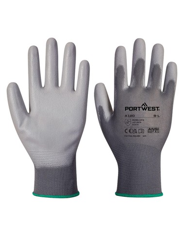 Guanti A120 con palmo in PU tg M grigio Portwest A120GRRM Portwest GUANTI DI PROTEZIONE