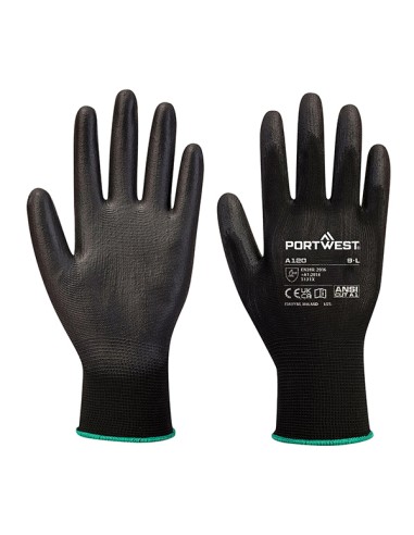 Guanti A195 touch con palmo in PU tg L nero Portwest A195K8RL Portwest GUANTI DI PROTEZIONE