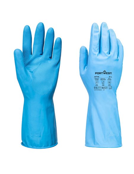 Conf 12 Guanti per alimenti tg M lattice azzurro Portwest AP76BLUM Portwest GUANTI DI PROTEZIONE