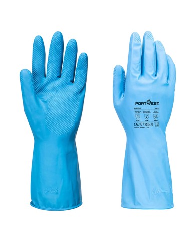 Conf 12 Guanti per alimenti tg L lattice azzurro Portwest AP76BLUL Portwest GUANTI DI PROTEZIONE