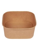 Conf 50 Bowl quadrate 1200ml 17x17cm avana Signor Bio PBS001BIO50C