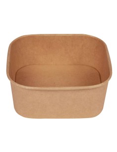 Conf 50 Bowl quadrate 1200ml 17x17cm avana Signor Bio PBS001BIO50C