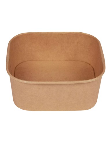 Conf 50 Bowl quadrate 1200ml 17x17cm avana Signor Bio PBS001BIO50C