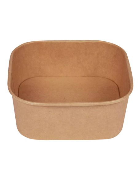 Conf 50 Bowl quadrate 1200ml 17x17cm avana Signor Bio PBS001BIO50C