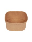 Conf 50 Bowl quadrate 600ml 13x13cm avana Signor Bio PBS003BIO50C