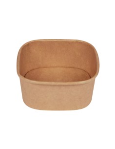 Conf 50 Bowl quadrate 600ml 13x13cm avana Signor Bio PBS003BIO50C