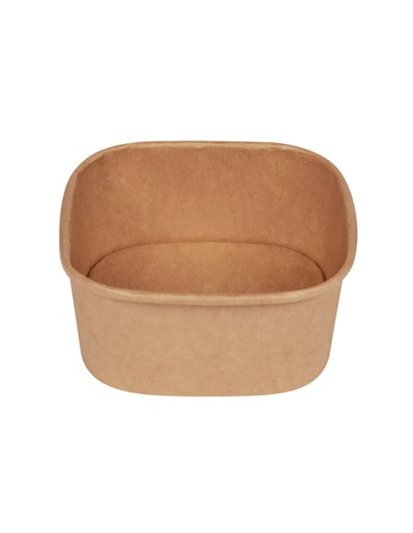 Conf 50 Bowl quadrate 600ml 13x13cm avana Signor Bio PBS003BIO50C