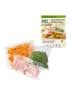 Conf. 30 sacchetti alimenti per sigillatrice sottovuoto 20x25cm Mulin PB-355 Mulin SACCHETTI GHIACCIO E ALIMENTI