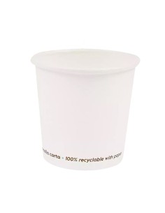 Conf 50 Bicchieri caffE' in carta 75ml bianco Signor Bio PGC021BIO50C Signor Bio BICCHIERI E CANNUCCE MONOUSO