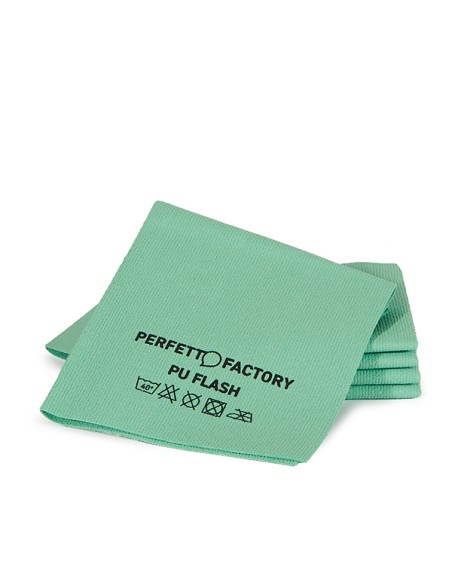 Conf 5 Panni in PU flash 34x36cm verde Perfetto Factory 26593