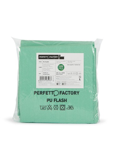 Conf 5 Panni in PU flash 34x36cm verde Perfetto Factory 26593