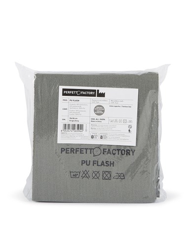 Conf 5 Panni in PU flash 34x36cm grigio Perfetto Factory 26594