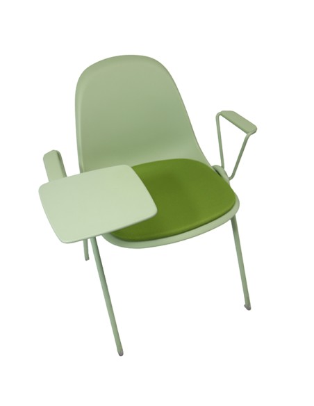 Seduta attesa bolla con braccioli e tavoletta verde BA4V/BR2T/2/VE Unisit SEDUTE ATTESA