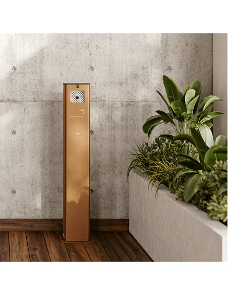posacenere a colonna con serratura corten Stilcasa PTE-N STILCASA CESTINI E POSACENERE
