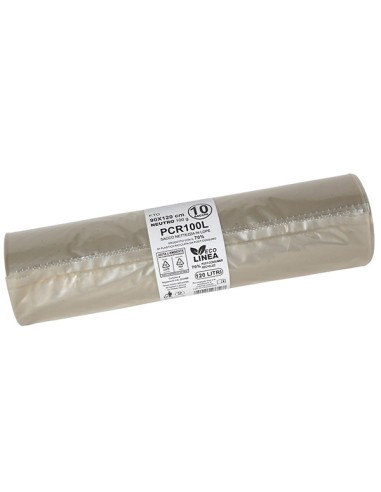 10 sacchi rifiuti PCR 120L 90x120cm 100gr neutro Bio Extrusion PCR100L Bio Extrusion SACCHI RIFIUTI
