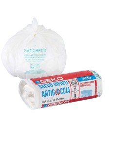 15 Sacchi rifiuti organici Sac Bio 42x45cm 10L 12my  bianco Geko 8500500001
