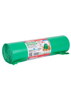 10 Sacchi rifiuti da giardino c/fascetta 80x120cm- 150Lt 56my verde Geko 8500900001