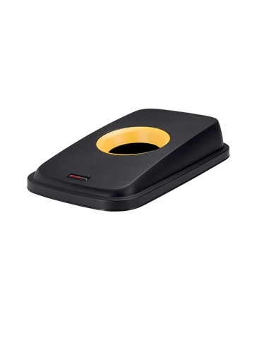 Coperchio per cestino SELECTO con foro nero/giallo Rotho F800033