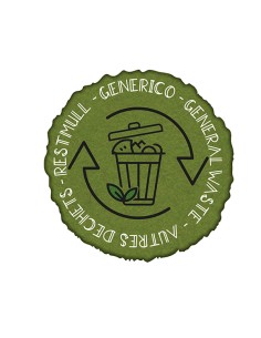 Etichetta autoadesiva raccolta differenziata generico in vinile verde Medial Int 711900