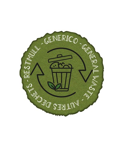 Etichetta autoadesiva raccolta differenziata generico in vinile verde Medial Int 711900