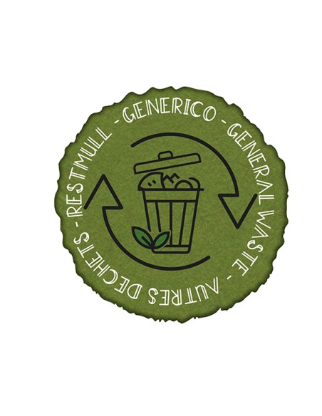 Etichetta autoadesiva raccolta differenziata generico in vinile verde Medial Int 711900