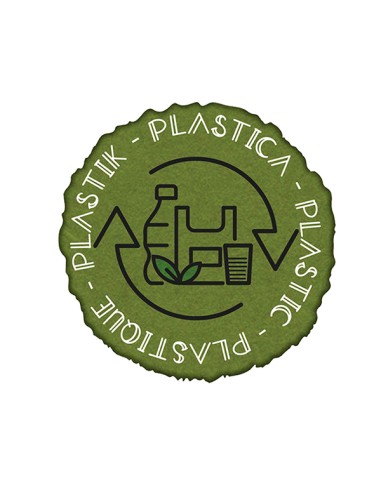 Etichetta autoadesiva raccolta differenziata plastica in vinile verde Medial Int 711901