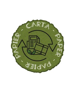 Etichetta autoadesiva raccolta differenziata carta vinile in verde Medial Intern 711902