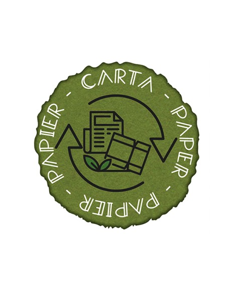 Etichetta autoadesiva raccolta differenziata carta vinile in verde Medial Intern 711902