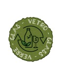 Etichetta autoadesiva raccolta differenziata vetro vinile in verde Medial Intern 711903