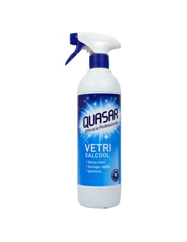 Detergente per vetri spray Quasar flacone 580ml 40895PIT