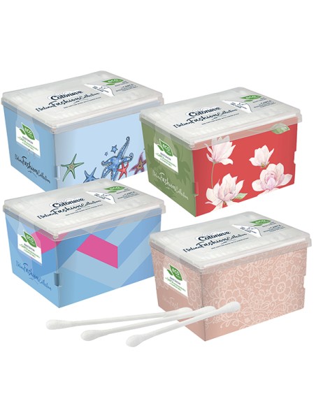Eco pack da 300 bastoncini cotonati biodegradabili puliorecchie col. ass. Cotone 3572CV01 COTONEVE PERSONAL CARE