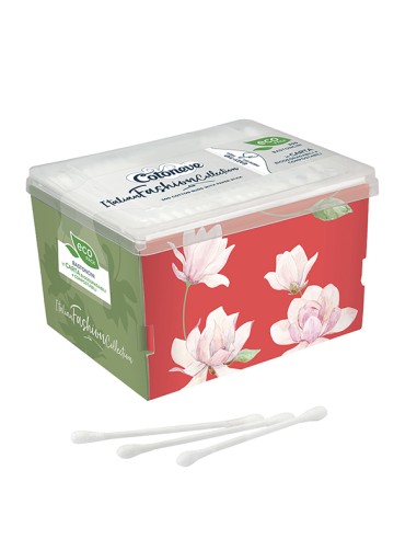 Eco pack da 300 bastoncini cotonati biodegradabili puliorecchie col. ass. Cotone 3572CV01 COTONEVE PERSONAL CARE